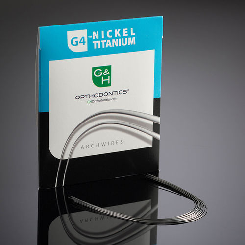 Hilo ortodóntico rectangular - G4™ series - G&H Orthodontics - redondo / NiTi