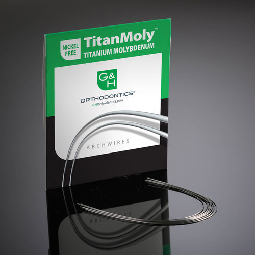 Hilo ortodóntico de titanio - TitanMoly™ series - G&H Orthodontics - rectangular / redondo