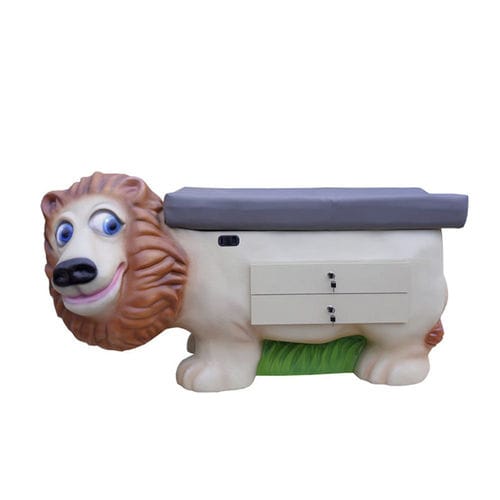 Camilla de exploración pediátrica - Zoopal Lion - PediaPals - manual / de altura fija / con espacio de almacenamiento