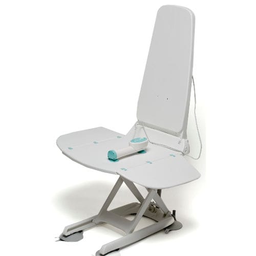 Asiento de baño con respaldo alto - AQUALIFT - Inspired - de altura variable / inclinable