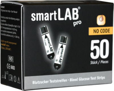 Tira de prueba de diabetes - smartLAB pro - SmartLAB - de glucemia / por plasma / de sangre total