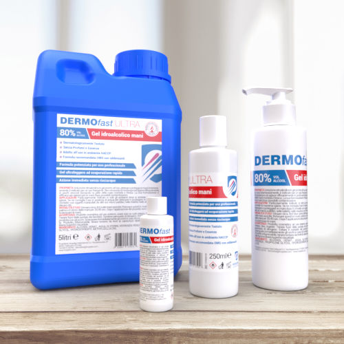 Solución hidroalcohólica 80 % - DERMOfast Ultra - Hospitex International - 100 ml / 5.000 ml / 1.000 ml
