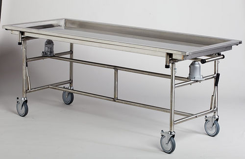Mesa de embalsamamiento de acero inoxidable - BRUTE MAGNUM® - Premier Funeral Supply - con ruedas / hidráulica