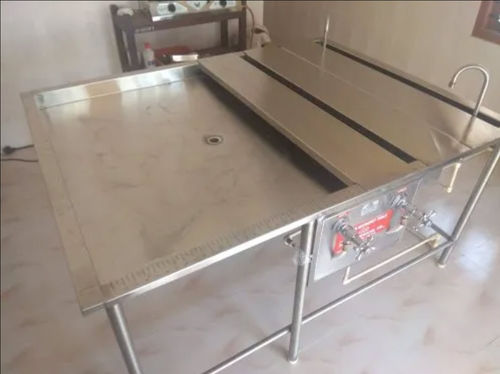 Mesa de necropsia - Span Surgical - rectangular / con fregadero / de acero inoxidable