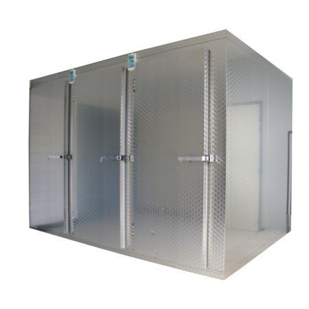 Cámara mortuoria frigorífica para camillas mortuorias - CELL12C3P - Elcya - 12 cuerpos / de carga frontal / con puerta