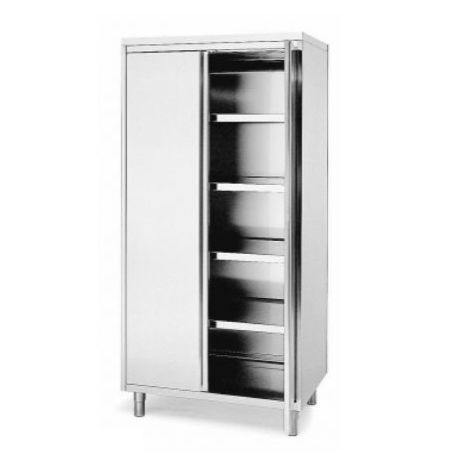 Armario para ordenar - ARMOIRES - Elcya - con estante / de acero inoxidable / con 2 puertas