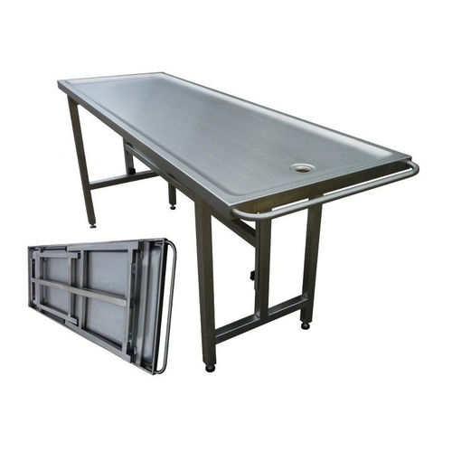 Mesa de embalsamamiento de acero inoxidable - MSGP - Mortuary Solutions - plegable