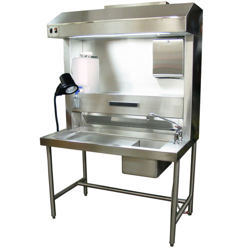 Estación de trabajo de laboratorio de macroscopia - GL115 - Mortech Manufacturing - de pie / con fregadero
