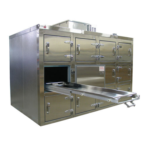 Cámara mortuoria frigorífica para camillas mortuorias - 1036-R119 - Mortech Manufacturing - 12 cuerpos / de carga frontal