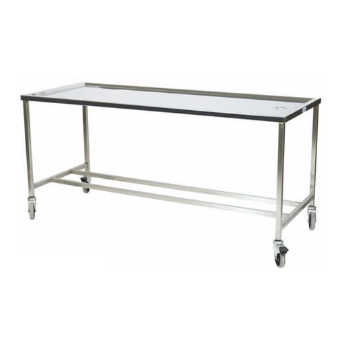 Mesa de lavado de cadáveres - Kenyon - rectangular / con ruedas / de acero inoxidable