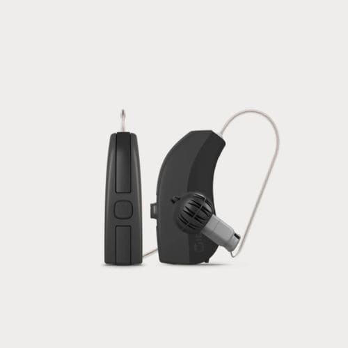 Prótesis auditiva RIC - Evoke Fusion 2 - Widex - con mando a distancia / azul / marrón