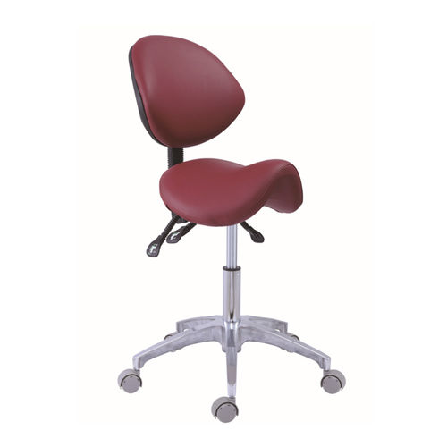 Taburete para odontología - GD-DTS10 - Foshan Gladent Medical Instrument Co.,Ltd - de altura variable / con respaldo / con ruedas