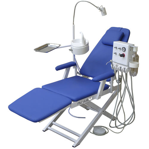 Unidad dental portátil - Foshan Gladent Medical Instrument Co.,Ltd - con portainstrumentos / con luz