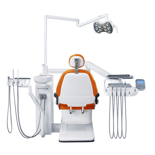 Unidad dental con monitor - GD-S450 - Foshan Gladent Medical Instrument Co.,Ltd - con portainstrumentos / con luz