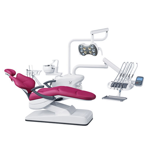 Unidad dental con sillón hidráulico - Foshan Gladent Medical Instrument Co.,Ltd - con portainstrumentos / con luz