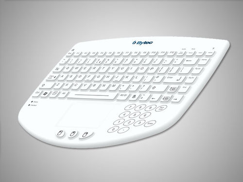 Teclado médico con alfombrilla táctil - Medi-Key MK3 - Bytec Healthcare - de caucho de silicona / desinfectable / lavable