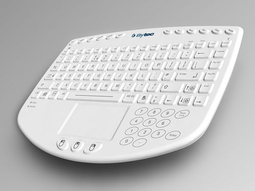 Teclado médico con alfombrilla táctil - Medi-Key MK2 - Bytec Healthcare - de caucho de silicona / desinfectable / lavable