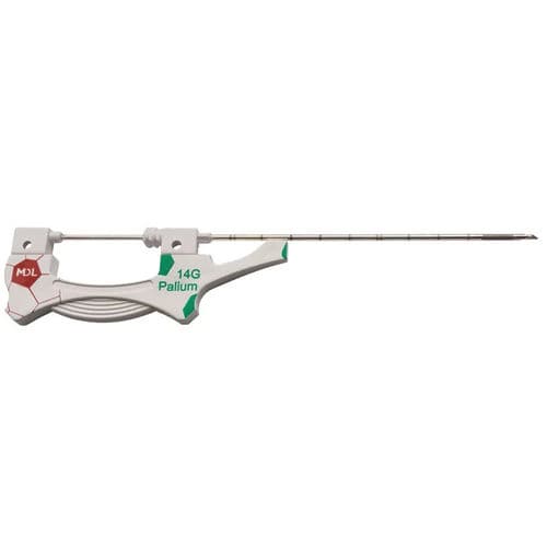 Aguja para biopsia de tejidos blandos - Palium® - M.D.L. - ecogénica / automática / reutilizable