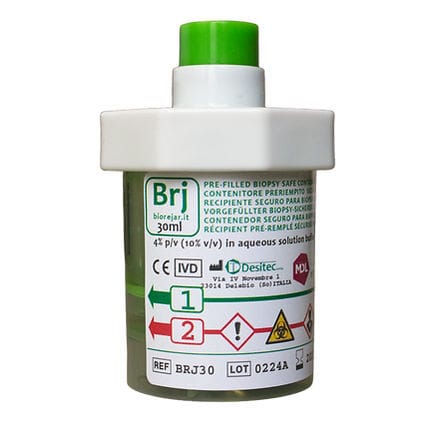 Recipiente para muestras de biopsia histológica - Biorejar - M.D.L. - para transporte / para almacenamiento / de tejidos