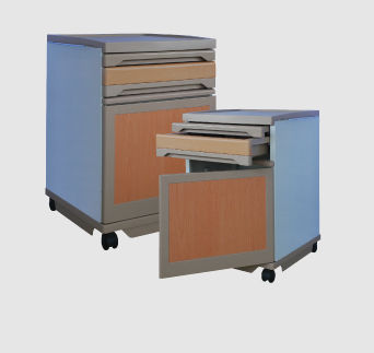 Mesa de cabecera con ruedas - HF 03 Wooden Trim - Advanced Instrumentations - con cajones