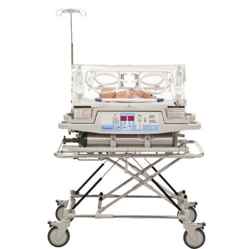 Incubadora neonatal para transporte - A 3158 - Advanced Instrumentations - con ruedas / de altura variable / con 4 ventanas de acceso
