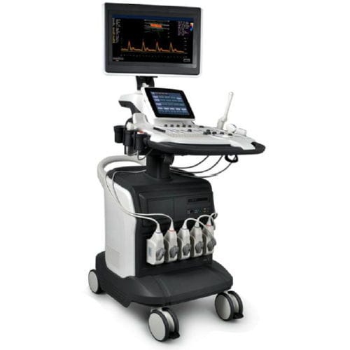 Ecógrafo con soporte - DUS – 9000 - Advanced Instrumentations - para ecografía polivalente / para ecografía ginecológica y obstétrica / para ecografías abdominales y pélvicas