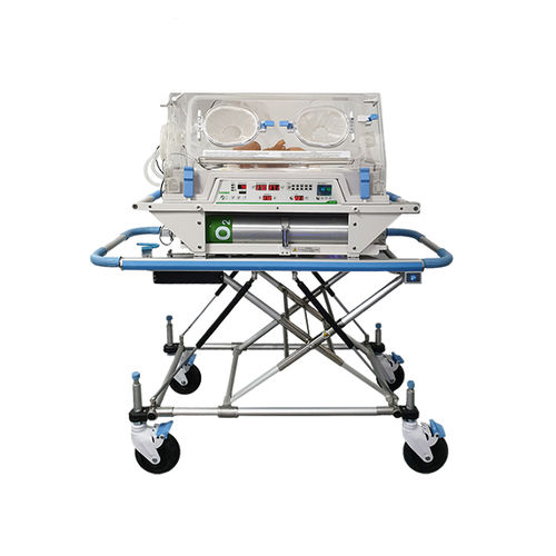 Incubadora neonatal para transporte - TR 203 - Okuman Medikal Sistemler Anonim Sirketi - con ruedas / de altura variable / con 4 ventanas de acceso