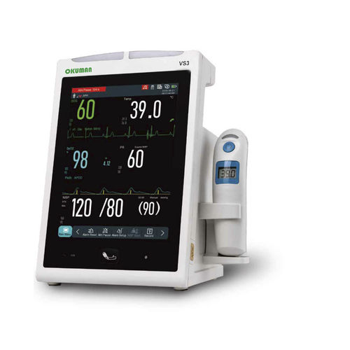 Monitor de constantes vitales de mesa - OKM VS3 - Okuman Medikal Sistemler Anonim Sirketi - TEMP / de frecuencia cardíaca / PNI
