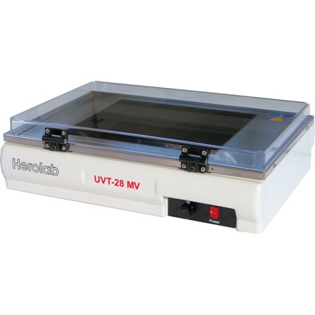 Transiluminador para sistemas de documentación en gel - UVT-28 MV - Herolab GmbH Laborgeräte - UV / led / de luz blanca