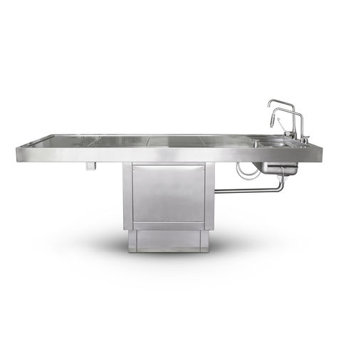 Mesa de autopsia de medicina legal - ATPTABLE-E - Hiplaas - de laboratorio de histopatología / de disección / de lavado de cadáveres