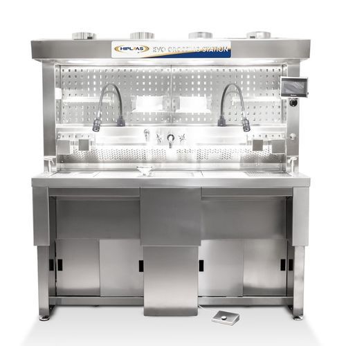 Estación de trabajo de laboratorio para histopatología - EVO200ED - Hiplaas - para preparación de muestras / de pie / con fregadero