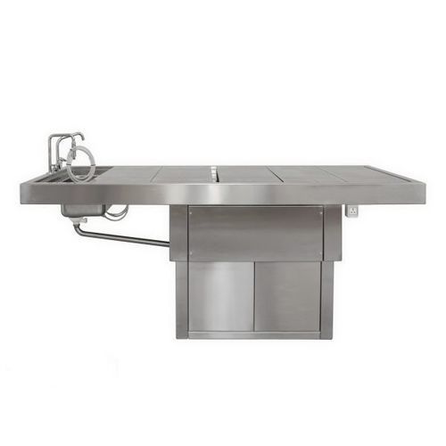 Mesa de autopsia - ATPTABLE-EB - Hiplaas - bariátrica / de altura regulable / de acero inoxidable