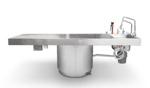 Mesa de trabajo - ATPTABLE-ER - Hiplaas - de autopsia / rectangular / de altura regulable