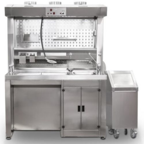 Estación de trabajo de laboratorio para histopatología - EVO150FB - Hiplaas - para preparación de muestras / de pie / con fregadero