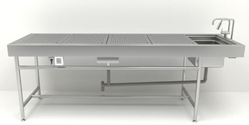 Mesa de autopsia de medicina legal - WTABLE-FS - Hiplaas - de laboratorio de histopatología / de disección / de lavado de cadáveres