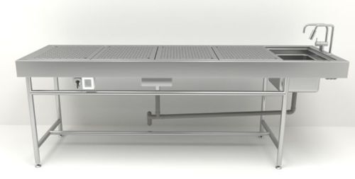 Mesa de trabajo - 1NT112 - Hiplaas - de necropsia / rectangular / con fregadero