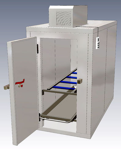 Cámara mortuoria frigorífica para camillas mortuorias - LKZ W-1RL 2 - Thalheimer Kuehlung - 2 cuerpos / de carga frontal / con 1 puerta