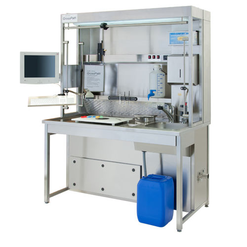 Estación de trabajo de laboratorio de macroscopia - GSU- V 1500 - Thalheimer Kuehlung - para preparación de muestras / de pie / con ventilación descendente