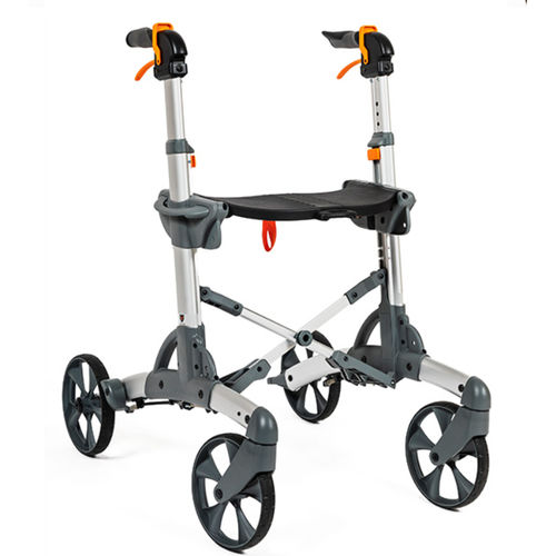 Andador con ruedas con 4 ruedas - Smart 2 - Eurovema Mobility - marco de aluminio / con asiento / plegable