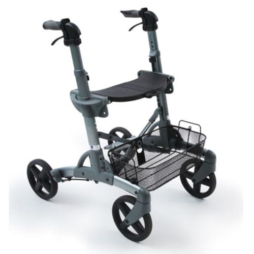Andador con ruedas con 4 ruedas - Discovery - Eurovema Mobility - marco de aluminio / con asiento / con canasta
