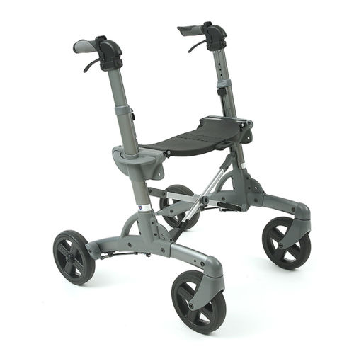 Andador con ruedas con 4 ruedas - Discovery XL - Eurovema Mobility - bariátrico / marco de aluminio / con asiento