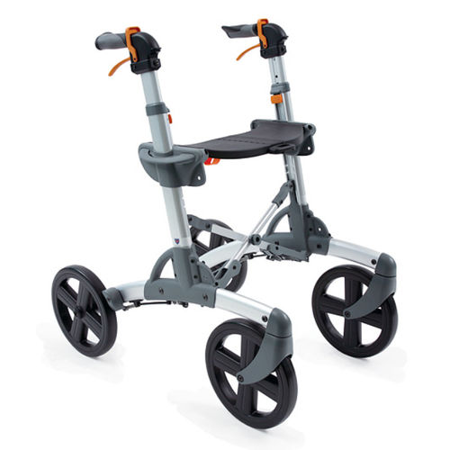Andador con ruedas con 4 ruedas - Patrol - Eurovema Mobility - marco de aluminio / con asiento / plegable