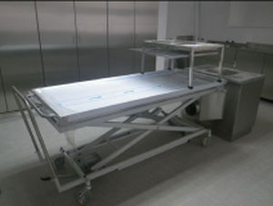 Carro para traslado de cadáveres de transferencia - MA-1260 - MEDIS Medical Technology - manual / de acero inoxidable / de altura regulable