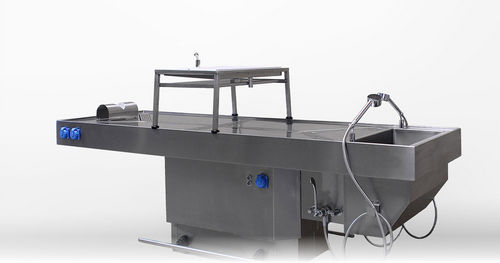 Mesa de autopsia - MA-3508 - MEDIS Medical Technology - rectangular / bariátrica / con fregadero