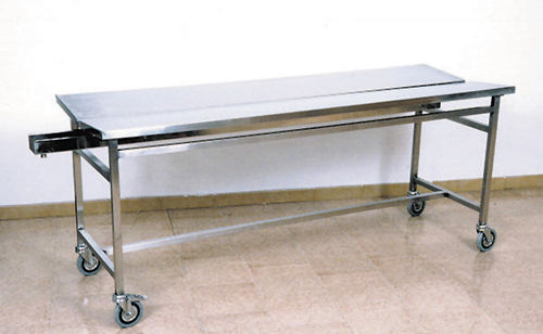 Mesa de preparación funeraria - F032001VS - Olivetti - rectangular / con ruedas / de acero inoxidable