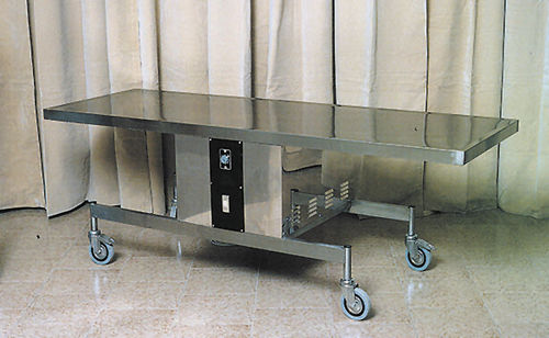 Mesa de presentación funeraria - F030001I - Olivetti - refrigerada / de acero inoxidable