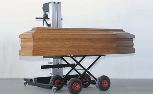Carro para traslado de cadáveres de transporte - F040001V series - Olivetti - de acero inoxidable / de altura regulable