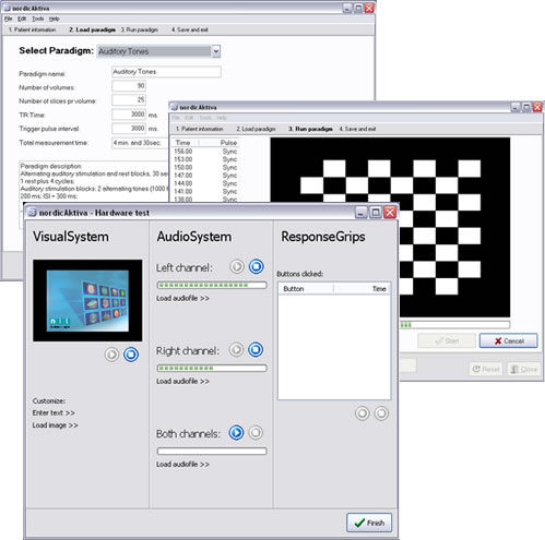 Software para estimulación neurofisiológica - nordicAktiva - NordicNeuroLab - para MRI functional / médico