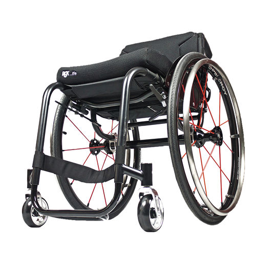 Silla de ruedas activa - Hi Lite - Sunrise Medical - de exterior / con reposapiernas / negra