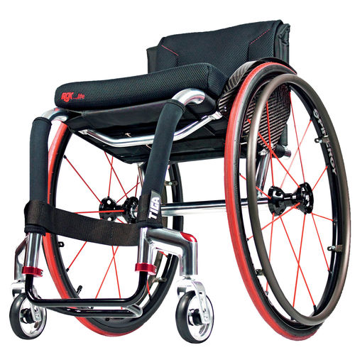 Silla de ruedas activa - Tiga - Sunrise Medical - de exterior / con reposapiernas / marco de aluminio